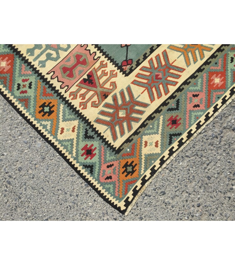 6 X 10 Feet . Turkish Anatolian Carpet , Patterned , Antique Carpet , Hand Woven Carpet , Old Middle  Village Carpet , Unrepaired Excellent Condition