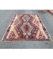 6x8 unique geometric kilim, living room rug,70's kilim, Turkish kilim, handmade rug ,5'6 X 8'1 woven rug