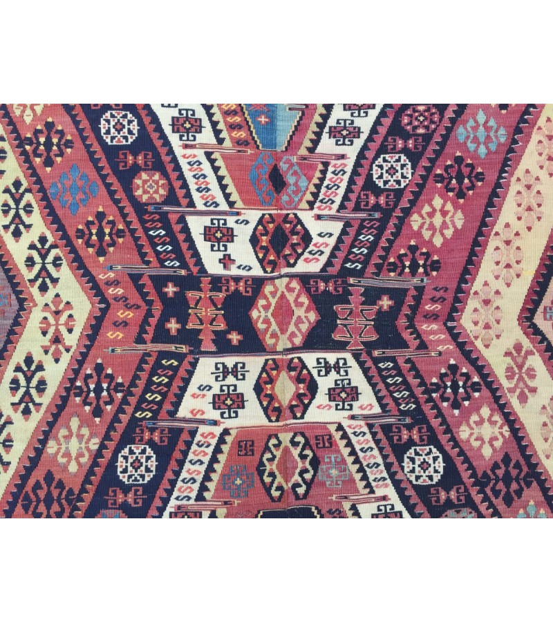 6x8 unique geometric kilim, living room rug,70's kilim, Turkish kilim, handmade rug ,5'6 X 8'1 woven rug