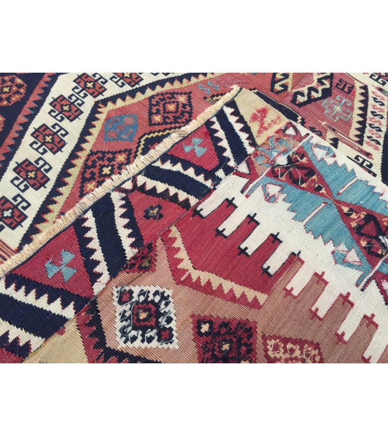 6x8 unique geometric kilim, living room rug,70's kilim, Turkish kilim, handmade rug ,5'6 X 8'1 woven rug