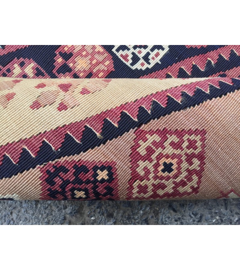 6x8 unique geometric kilim, living room rug,70's kilim, Turkish kilim, handmade rug ,5'6 X 8'1 woven rug