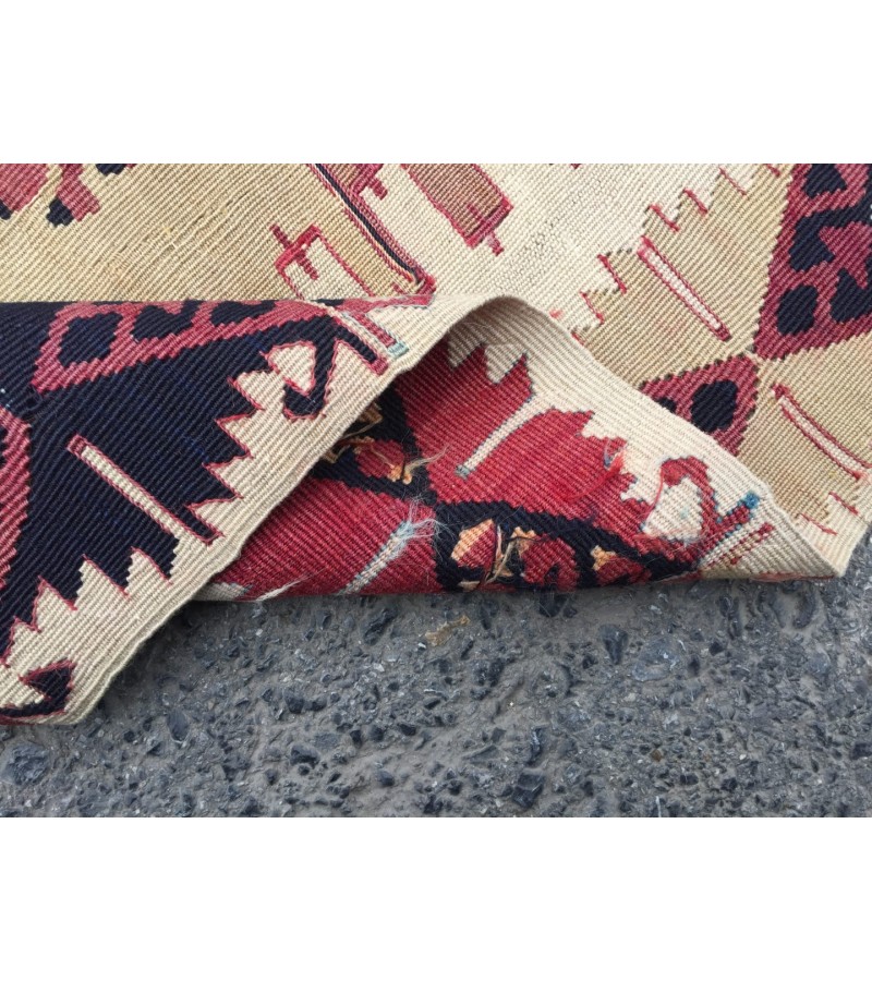 6x8 unique geometric kilim, living room rug,70's kilim, Turkish kilim, handmade rug ,5'6 X 8'1 woven rug