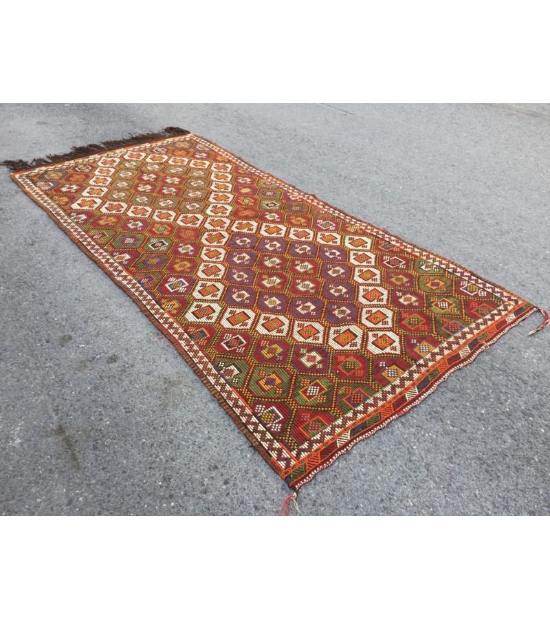 5x10 geometric dining room rug, vintage Living room rug, retro rug,4'11 X 9'6 boho jijim rug