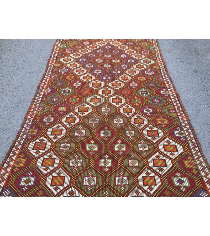 5x10 geometric dining room rug, vintage Living room rug, retro rug,4'11 X 9'6 boho jijim rug