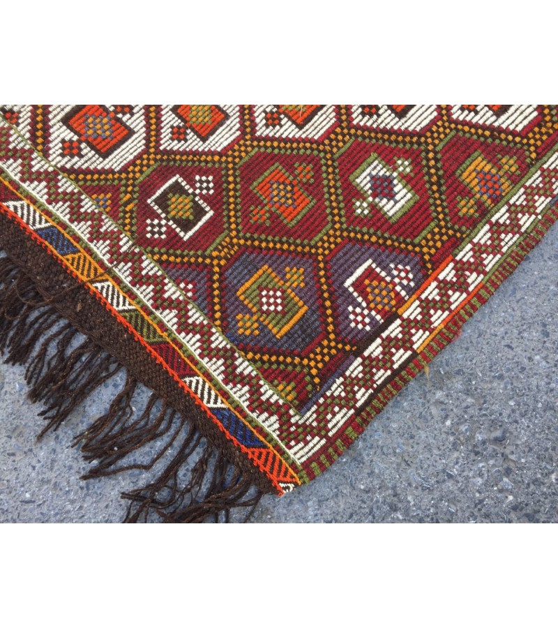 5x10 geometric dining room rug, vintage Living room rug, retro rug,4'11 X 9'6 boho jijim rug