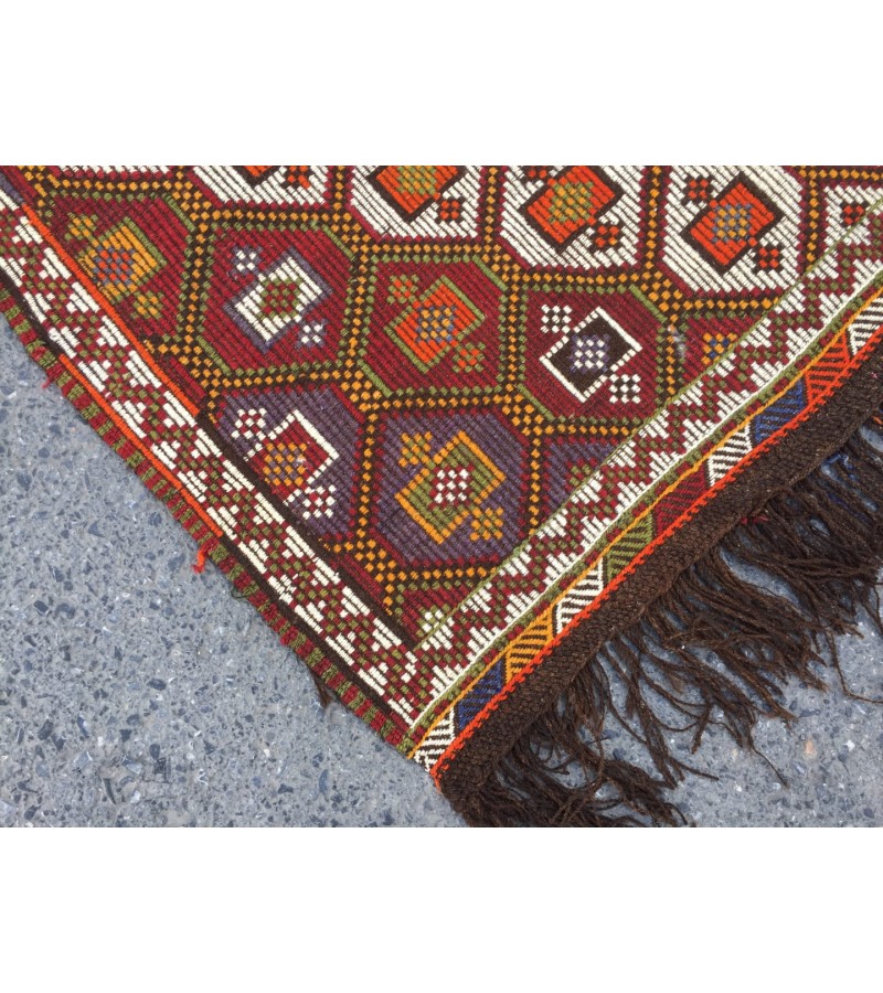 5x10 geometric dining room rug, vintage Living room rug, retro rug,4'11 X 9'6 boho jijim rug