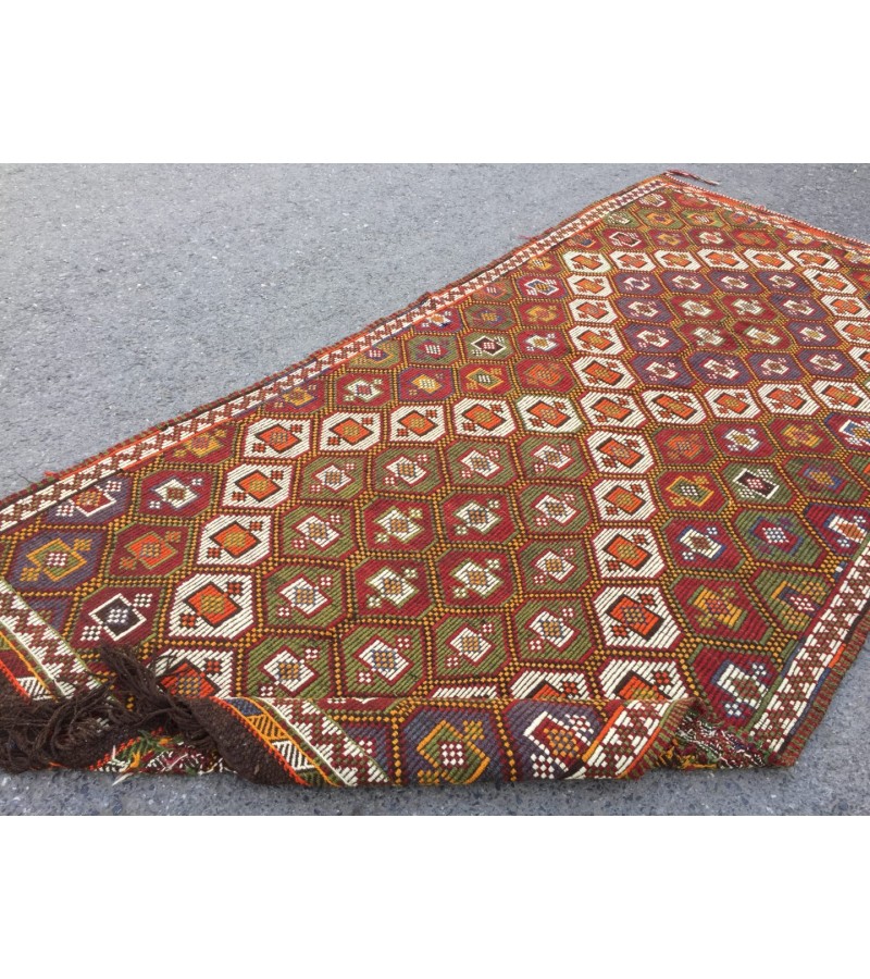 5x10 geometric dining room rug, vintage Living room rug, retro rug,4'11 X 9'6 boho jijim rug