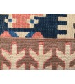 3x7 rainbow geometric kilim rug, Turkish kilim, flat woven rug, 3'3 X 6'6 area rug