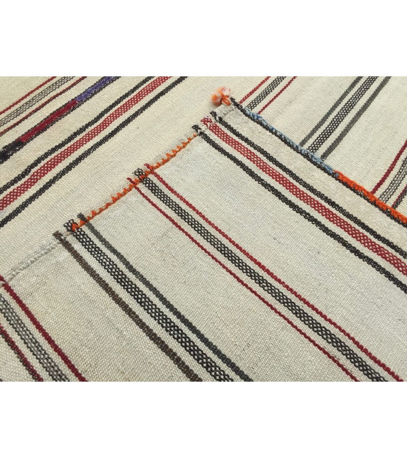 5x9 beige hemp rug, bedroom rug, woven area rug, 5'2 X 9'2 nomadic rug