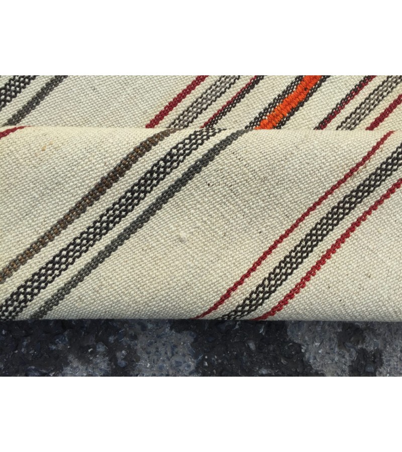 5x9 beige hemp rug, bedroom rug, woven area rug, 5'2 X 9'2 nomadic rug