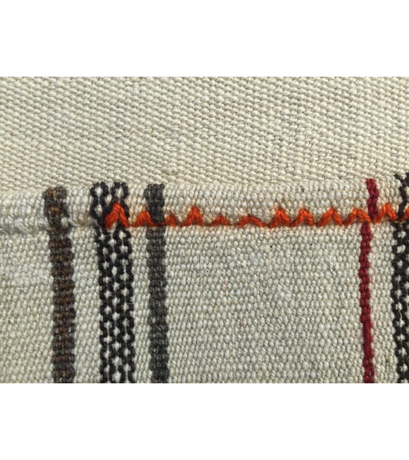 5x9 beige hemp rug, bedroom rug, woven area rug, 5'2 X 9'2 nomadic rug