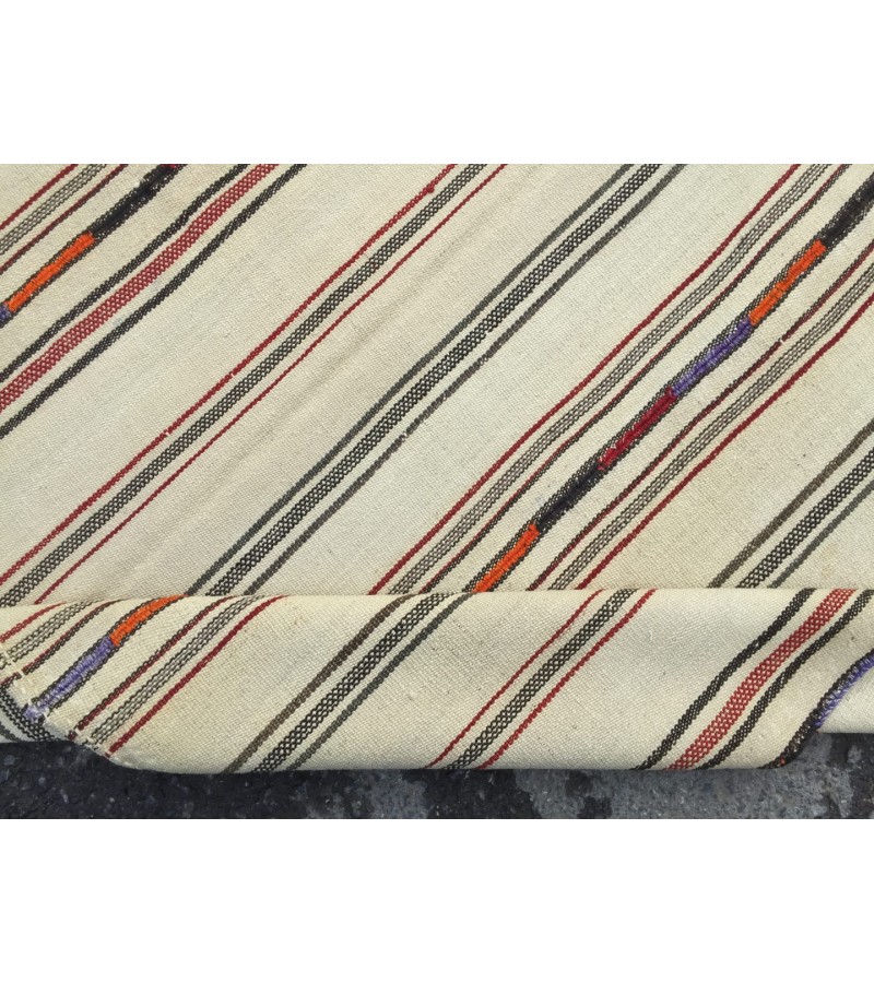 5x9 beige hemp rug, bedroom rug, woven area rug, 5'2 X 9'2 nomadic rug