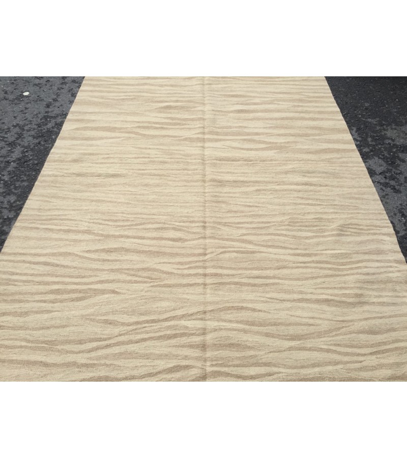 5x8 hand knotted kilim, minimal rug, woven rug, handmade rug ,5'5 X 7'8 Area Rug