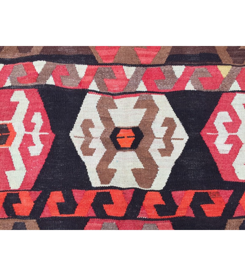 6x10 hand woven kilim, geometric area rug, retro rug, 6'3 X 9'8 Rustic home decor rug