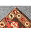 6x10 hand woven kilim, geometric area rug, retro rug, 6'3 X 9'8 Rustic home decor rug