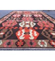 6x10 hand woven kilim, geometric area rug, retro rug, 6'3 X 9'8 Rustic home decor rug