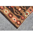 6x10 hand woven kilim, geometric area rug, retro rug, 6'3 X 9'8 Rustic home decor rug