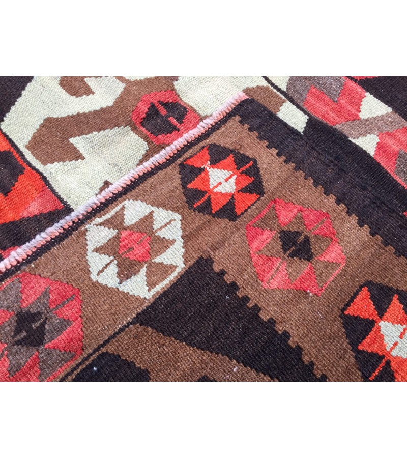 6x10 hand woven kilim, geometric area rug, retro rug, 6'3 X 9'8 Rustic home decor rug