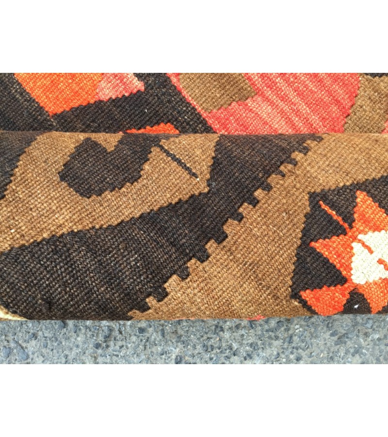 6x10 hand woven kilim, geometric area rug, retro rug, 6'3 X 9'8 Rustic home decor rug