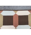 7x10 minimal geometric rug, dining room rug, area rug, 6'10 X 9'8 beige brownTurkish kilim
