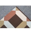 7x10 minimal geometric rug, dining room rug, area rug, 6'10 X 9'8 beige brownTurkish kilim