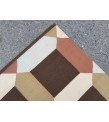7x10 minimal geometric rug, dining room rug, area rug, 6'10 X 9'8 beige brownTurkish kilim