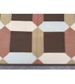 7x10 minimal geometric rug, dining room rug, area rug, 6'10 X 9'8 beige brownTurkish kilim