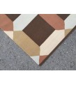 7x10 minimal geometric rug, dining room rug, area rug, 6'10 X 9'8 beige brownTurkish kilim