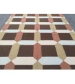 7x10 minimal geometric rug, dining room rug, area rug, 6'10 X 9'8 beige brownTurkish kilim