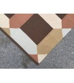 7x10 minimal geometric rug, dining room rug, area rug, 6'10 X 9'8 beige brownTurkish kilim