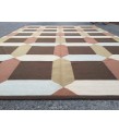 7x10 minimal geometric rug, dining room rug, area rug, 6'10 X 9'8 beige brownTurkish kilim