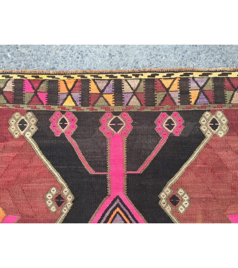5x13 nomadic kilim runner, corridor rug, Turkish runner, 5'4 X 13'3 Handmade vintage runner