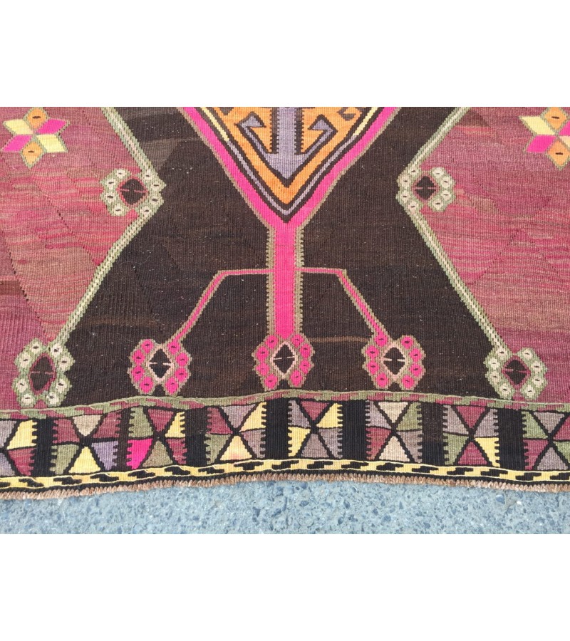 5x13 nomadic kilim runner, corridor rug, Turkish runner, 5'4 X 13'3 Handmade vintage runner