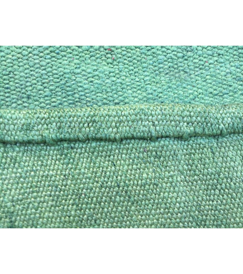 6x8 green hemp area rug, living room rug, 6'5 X 7'10 vintage Turkish kilim