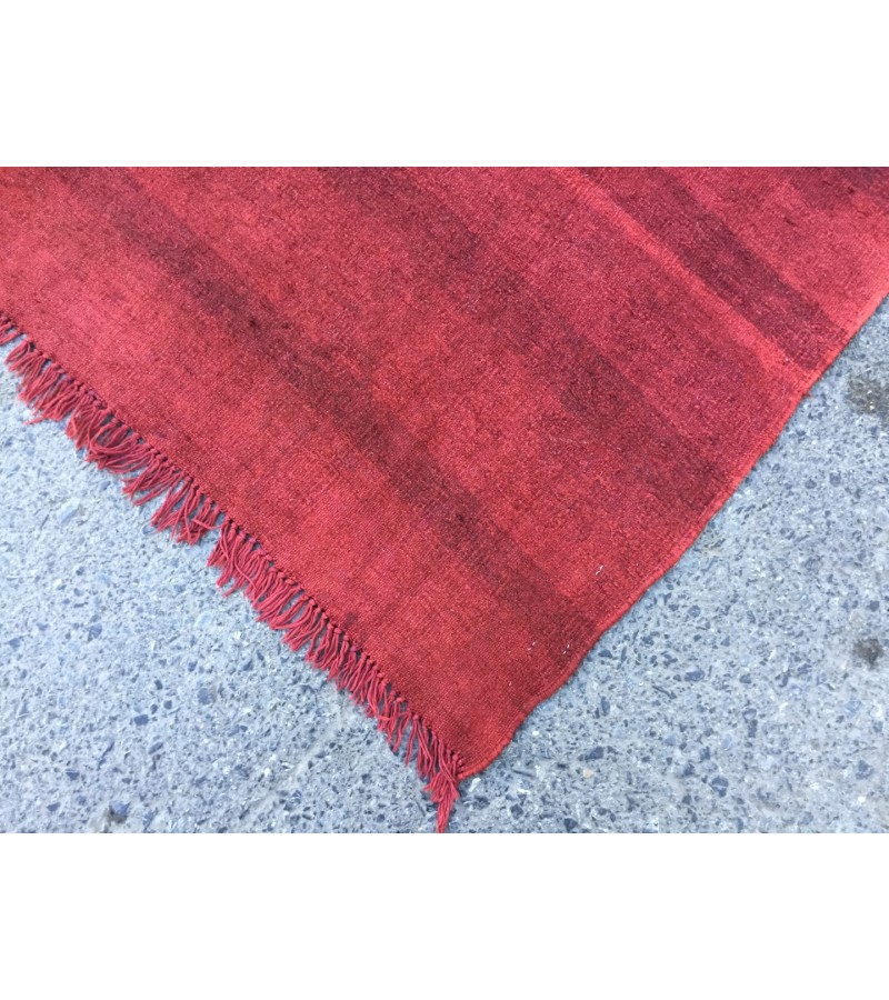 6x11 red hemp, Living room rugs , handmade area rug , 5'7 X 11' boho red rug