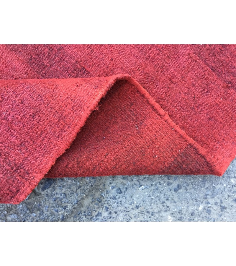 6x11 red hemp, Living room rugs , handmade area rug , 5'7 X 11' boho red rug