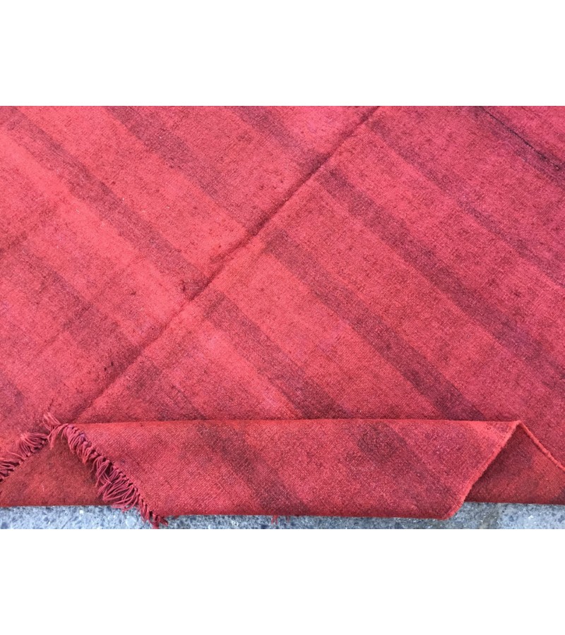 6x11 red hemp, Living room rugs , handmade area rug , 5'7 X 11' boho red rug