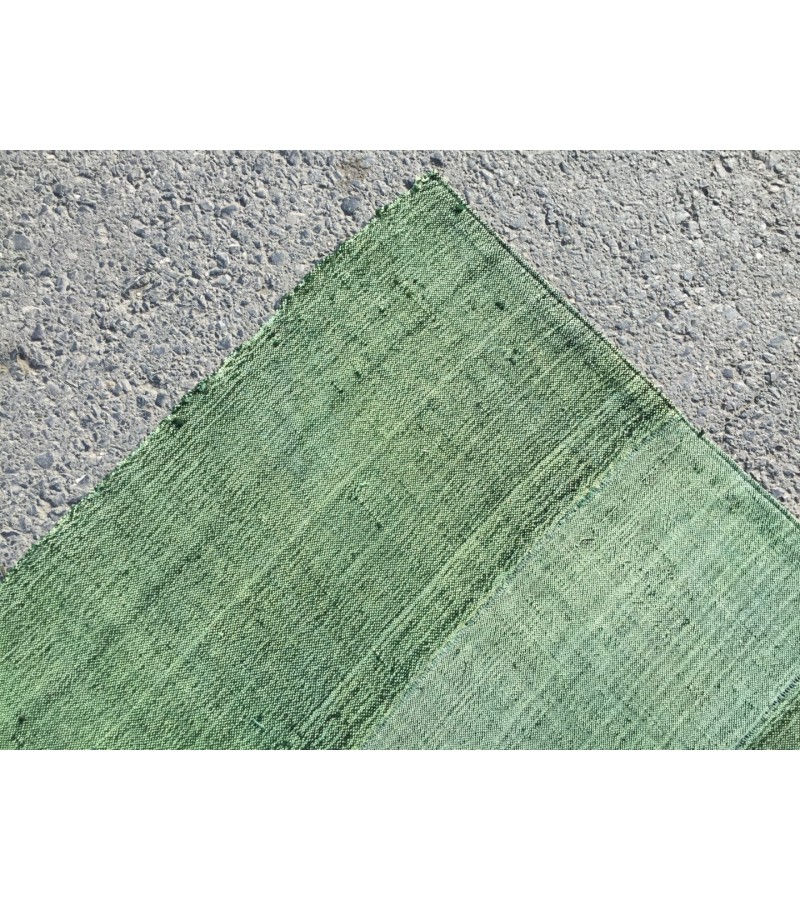 8x12 retro green hemp patchwork, Handmade Area Rug , Turkish rug , 7'10 X 11'7 green rug