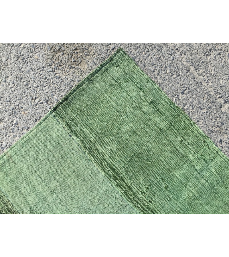 8x12 retro green hemp patchwork, Handmade Area Rug , Turkish rug , 7'10 X 11'7 green rug