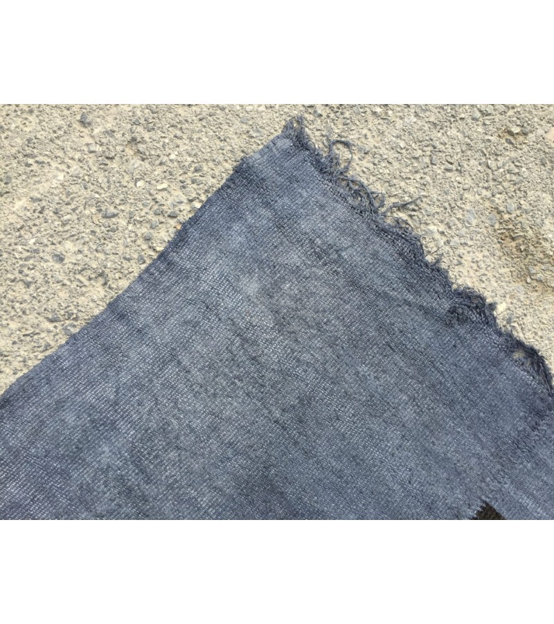 6x12 nomadic area rug, boho hemp rug, Hand knotted Rug, 5'7 X 12'2 retro rug
