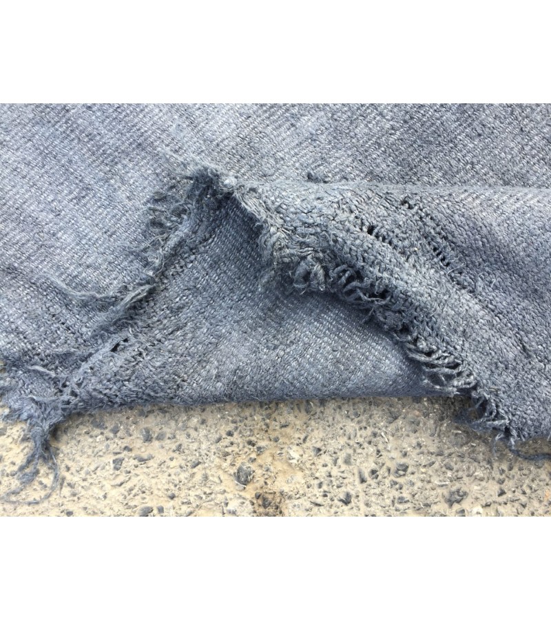 6x12 nomadic area rug, boho hemp rug, Hand knotted Rug, 5'7 X 12'2 retro rug