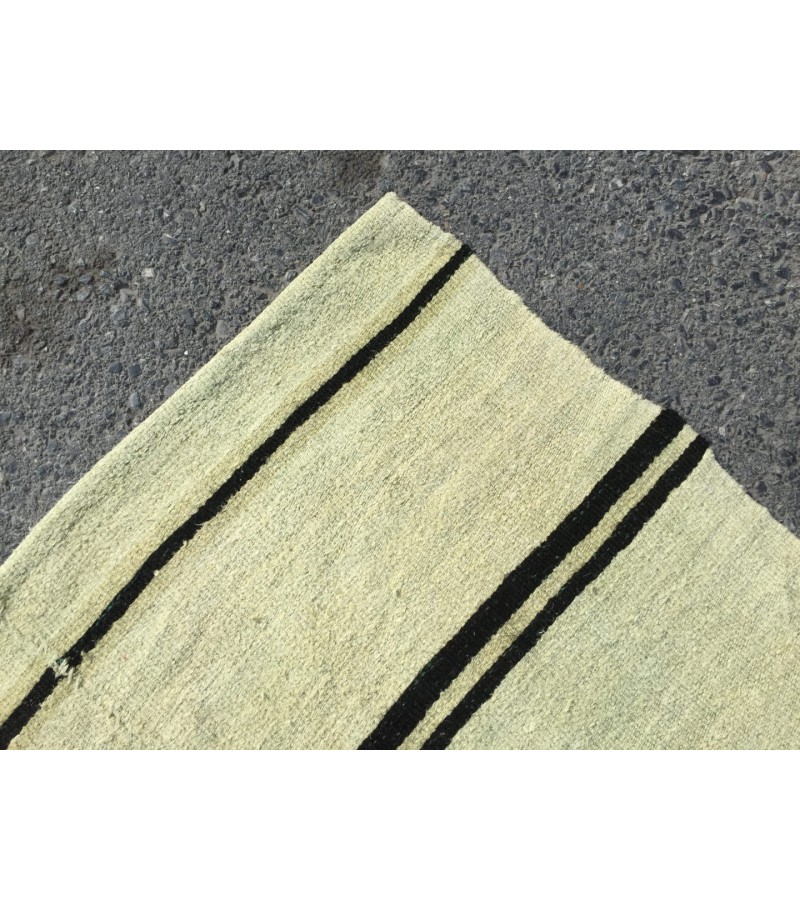 6x11 nomadic hemp rug, vintage hemp, Handmade Area rug , 5'9 X 10'7 Turkish Rug