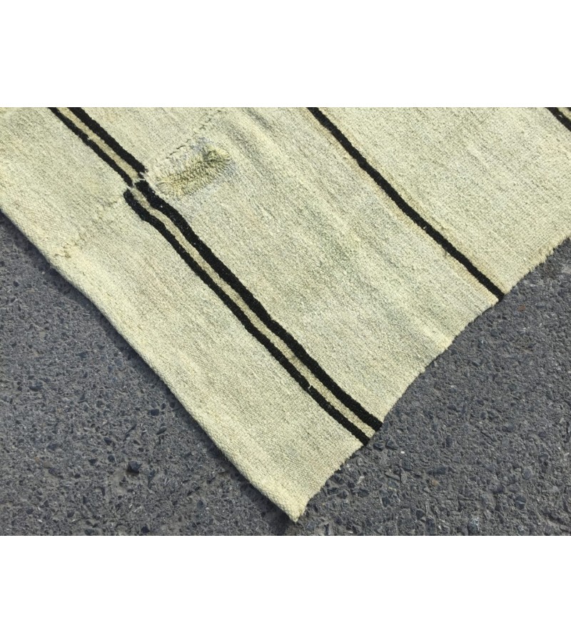 6x11 nomadic hemp rug, vintage hemp, Handmade Area rug , 5'9 X 10'7 Turkish Rug