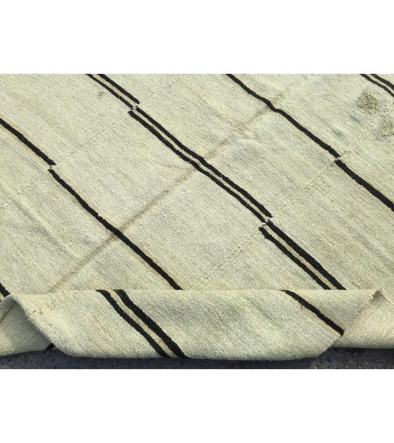 6x11 nomadic hemp rug, vintage hemp, Handmade Area rug , 5'9 X 10'7 Turkish Rug