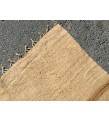 7x12 vintage woven hemp, beige brown handmade rug , 6'8 X 11'10 Area Rug
