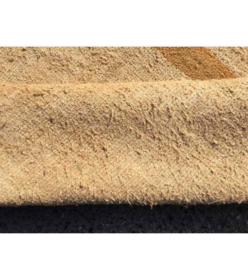 7x12 vintage woven hemp, beige brown handmade rug , 6'8 X 11'10 Area Rug