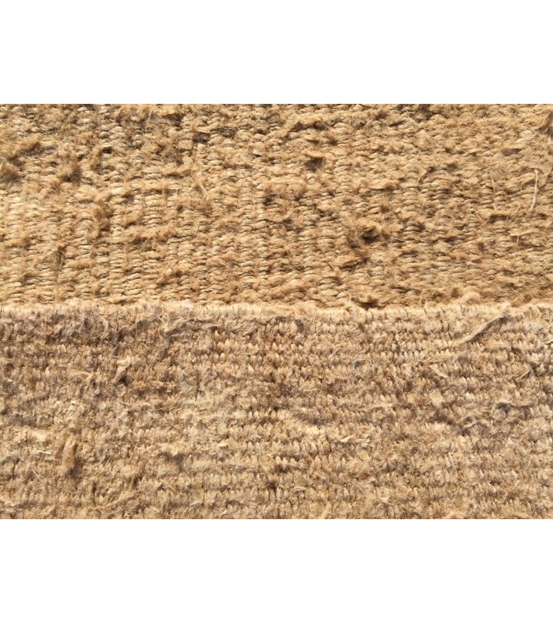 7x12 vintage woven hemp, beige brown handmade rug , 6'8 X 11'10 Area Rug