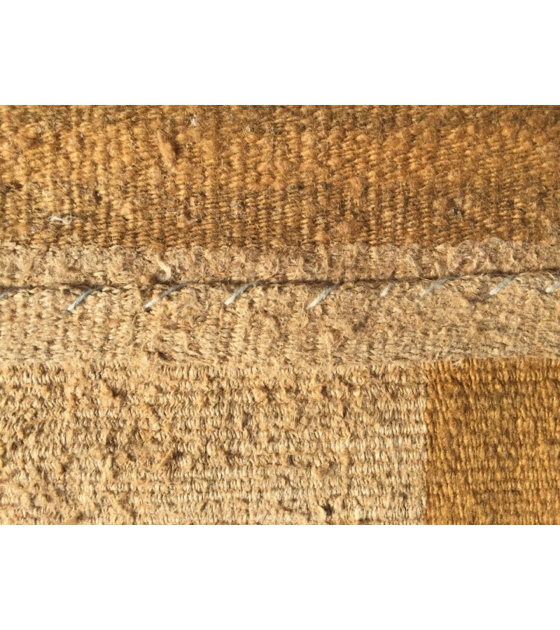7x12 vintage woven hemp, beige brown handmade rug , 6'8 X 11'10 Area Rug