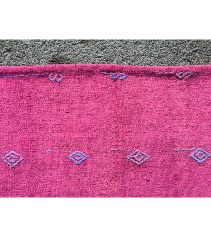 5x10 pink boho hemp runner, retro Turkish runner, 4'11 X 10'2 corridor rug