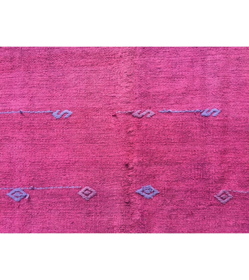 5x10 pink boho hemp runner, retro Turkish runner, 4'11 X 10'2 corridor rug